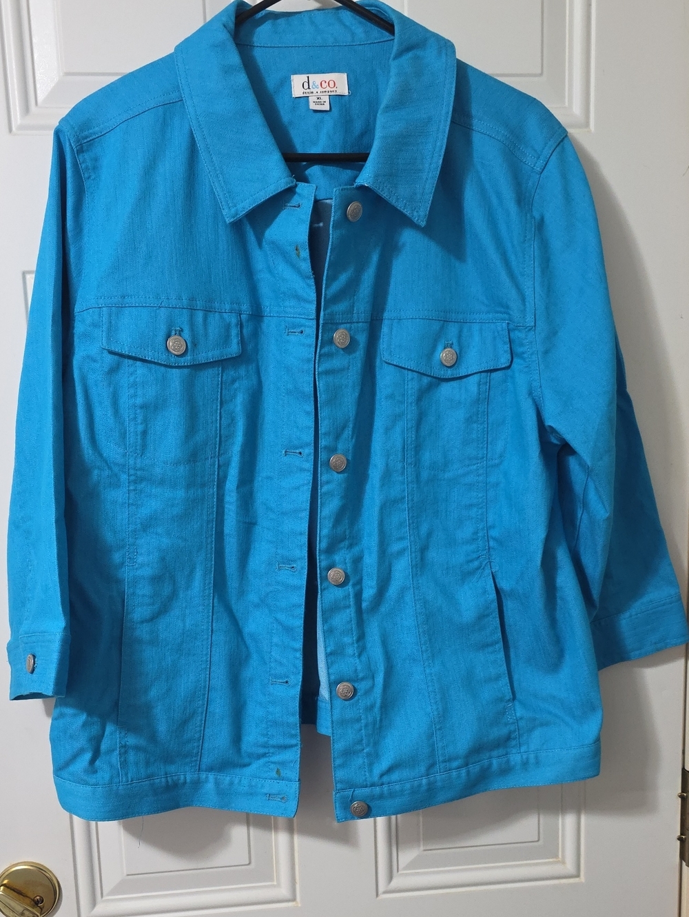 D&Co. Turquoise Blue Casual Jacket